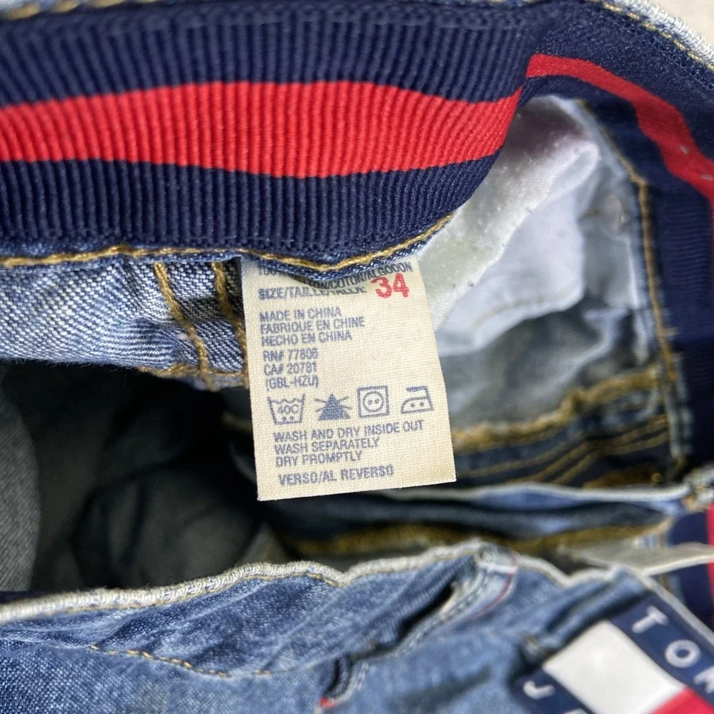 Tommy Hilfiger Shorts Mens 34 Carpenter Jorts Jean Hip Hop Vintage 90s Y2k
